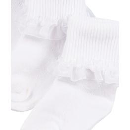 Бели чорапи с къдрички - 3 броя
