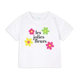 Тениска с бродирани цветя